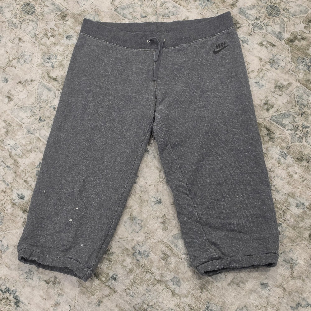 Nike Sportswear Mens Gray French Terry Cropped Sweatpants Capri Size M